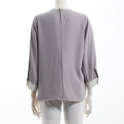 バイカラーデザインブラウス