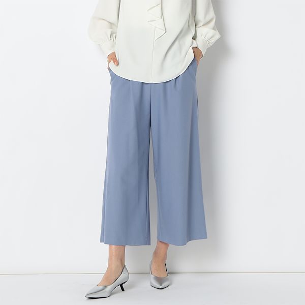 バックゴムタック入りワイドパンツ
