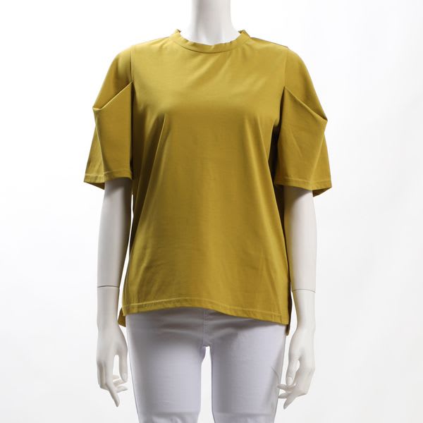 お袖デザインクルーネックカットソー