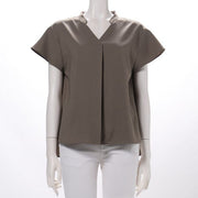 ウェザーストレッチバックテールブラウス