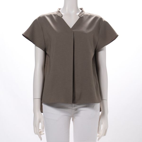 ウェザーストレッチバックテールブラウス