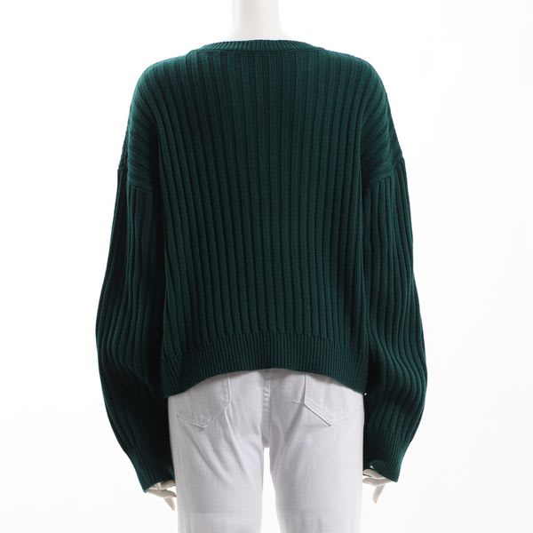 太めのリブオーバーサイズニット