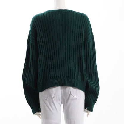 太めのリブオーバーサイズニット