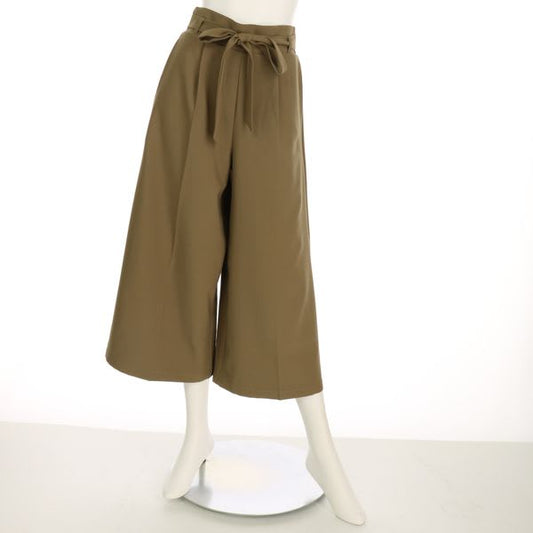 リボンベルトタック入りワイドパンツ
