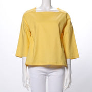 スクエアネックブラウス