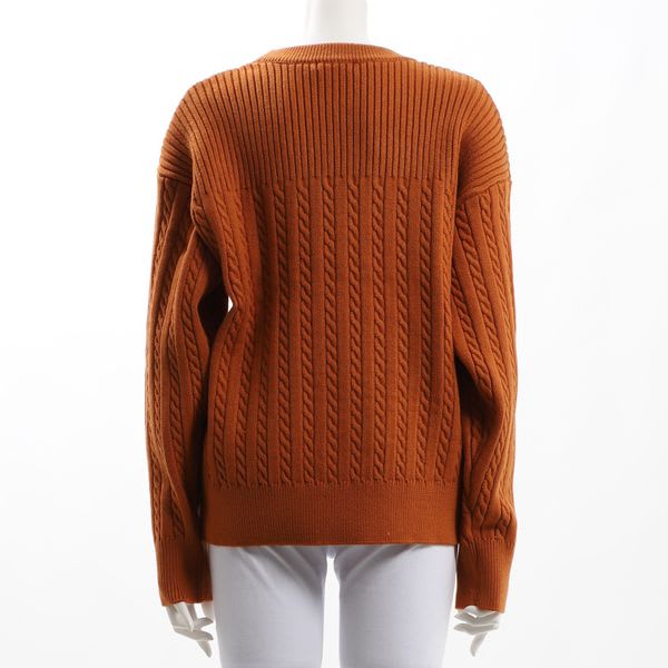 異なる編み地ニット