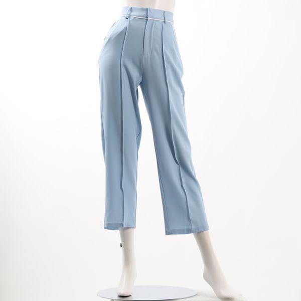 配色パイピングストレートパンツ