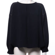 ポリエステルラチネカフス袖ブラウス