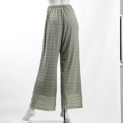 幾何リーフレース総レースパンツ