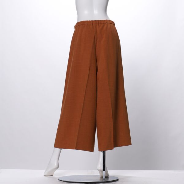 カチオンツイードバックゴムワイドパンツ