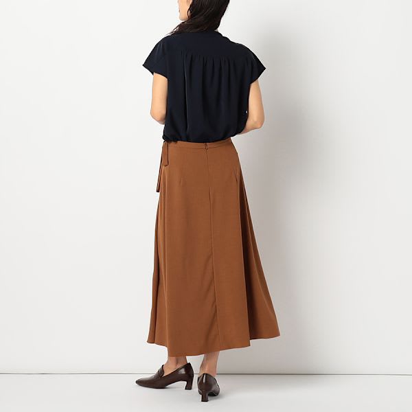 サイドリボンラップスカート