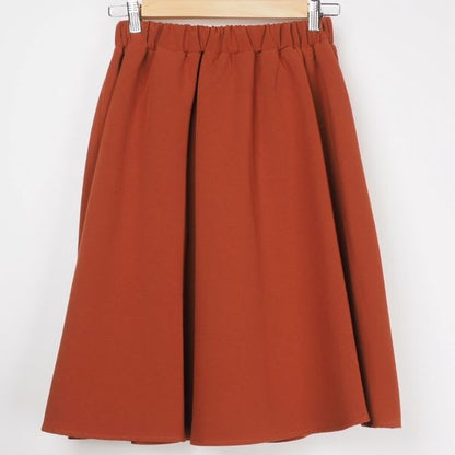 ミディ丈タックギャザーフレアスカート