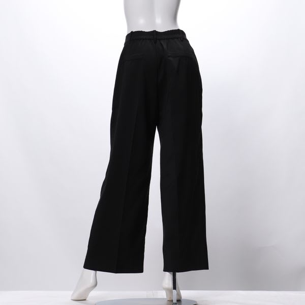 バックゴムデザインタック入りワイドパンツ