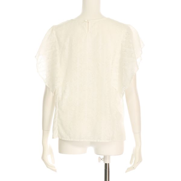 花柄透かしブラウス