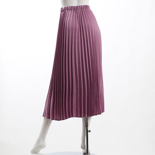 光沢素材プリーツスカート