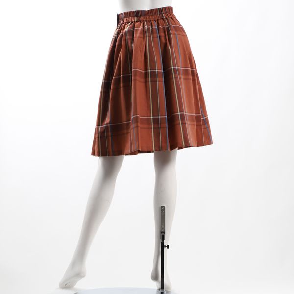 チェック柄フレアスカート