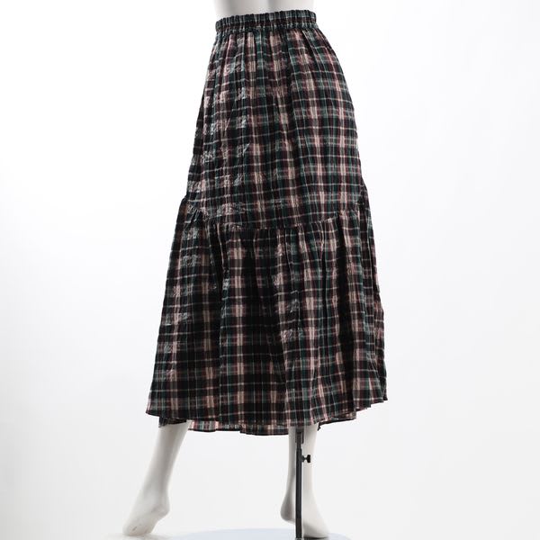 タータンチェック柄フレアスカート