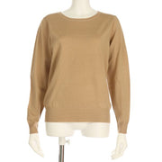 パフスリーブラウンドネックニットプルオーバー