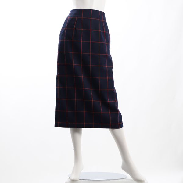 ウィンドウペンチェックセミタイトスカート