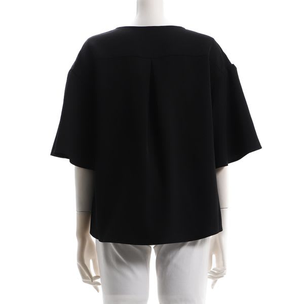 パールアクセントフレアスリーブブラウス