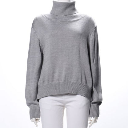 シンプルシルエットタートルネックニット