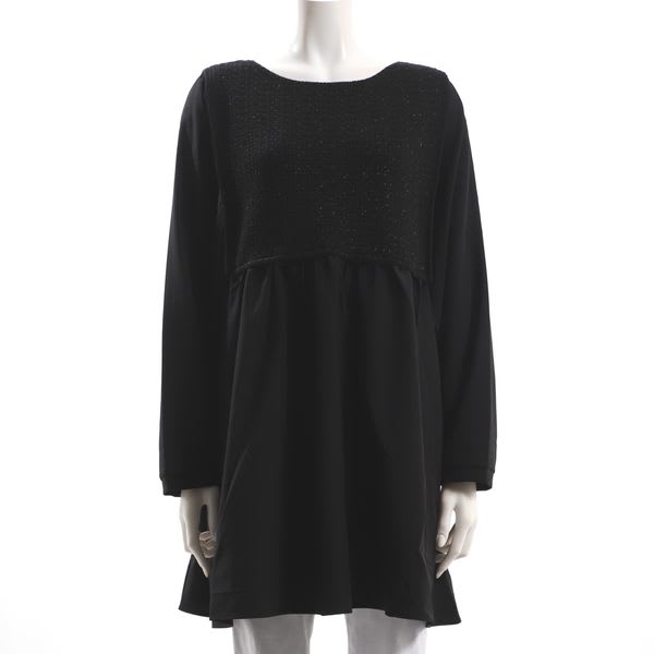 ツイード編みドッキングブラウス