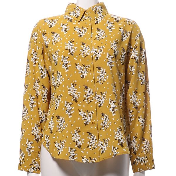 花柄タックデザインブラウス