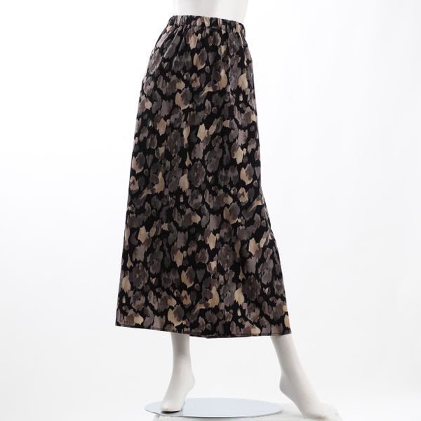 ぼかしレオパードプリントスカート