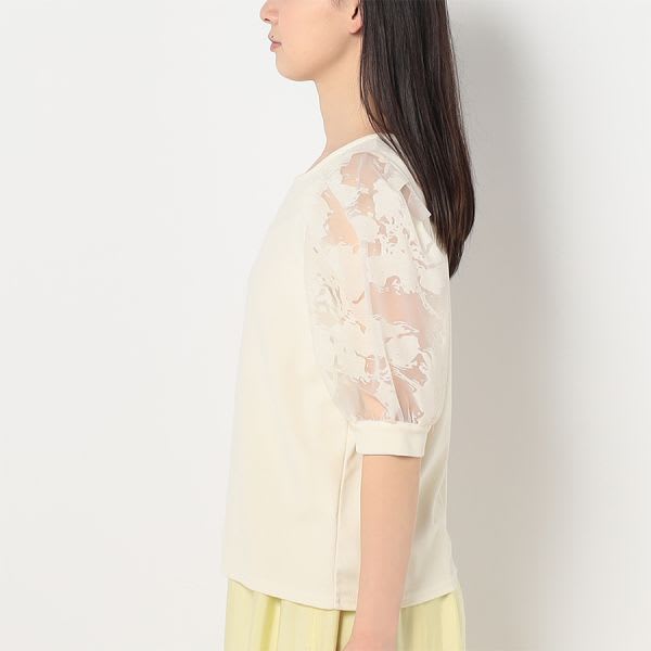 シアーパフスリーブブラウス