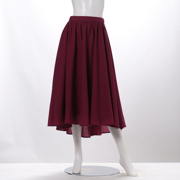 イレギュラーヘムフレアスカート