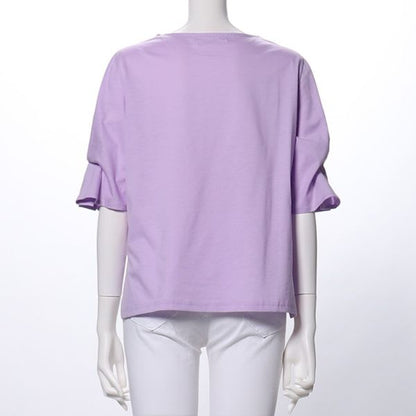 バイオシルケット袖タックカットソー