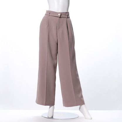 ウエストベルト付きワイドパンツ