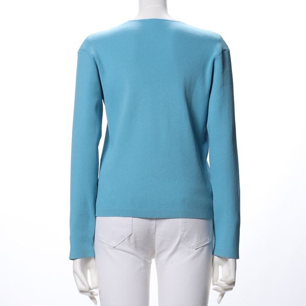 ネックラインデザインリブニット