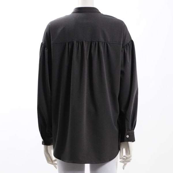 ふんわりお袖バンドカラーブラウス