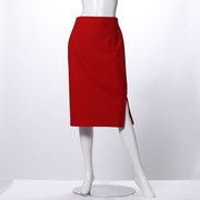 ウール混サイドスリットタイトスカート