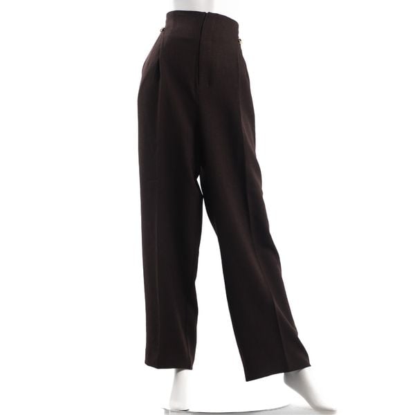 タック入りハイウエストワイドパンツ