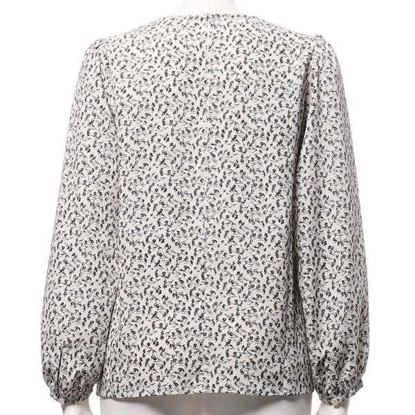 小花柄総柄ブラウス