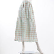 ジャガードチェック柄フレアスカート