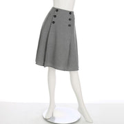 フロントボタンチェック柄スカート