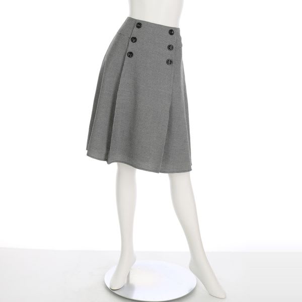 フロントボタンチェック柄スカート