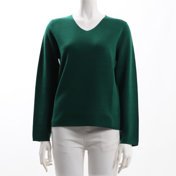 ミラノリブVネックニット