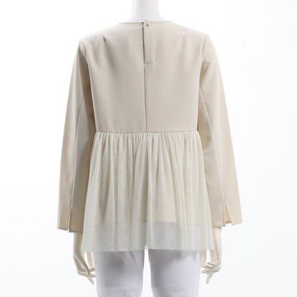 チュールレイヤードブラウス