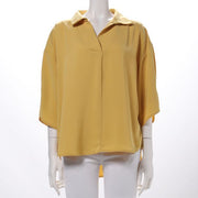 タックデザインスキッパーブラウス