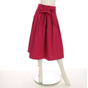 リボンベルト付きタックスカート