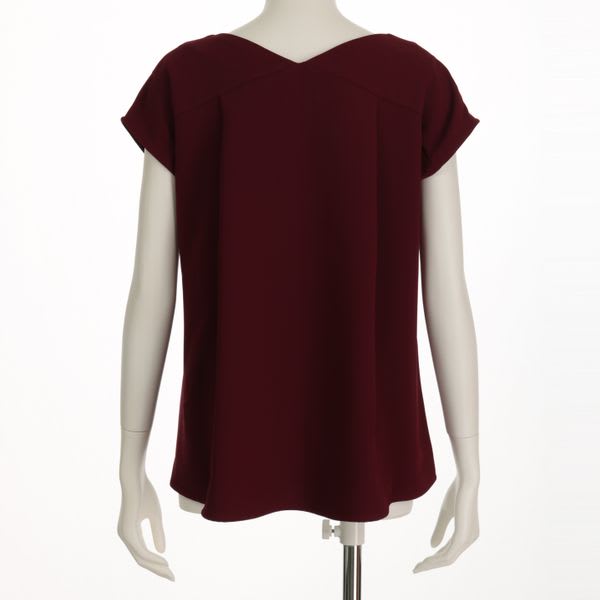 Vネックシンプルブラウス