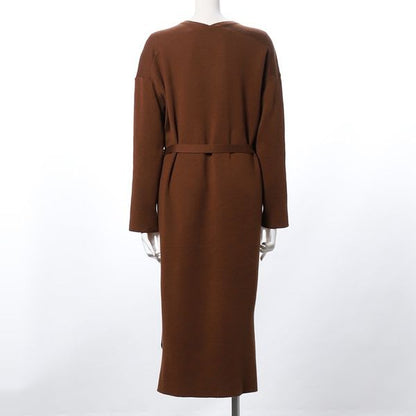 Dカンベルトニットワンピース