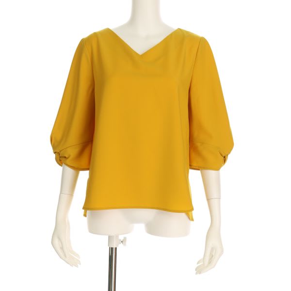 バルーンスリーブVネックブラウス