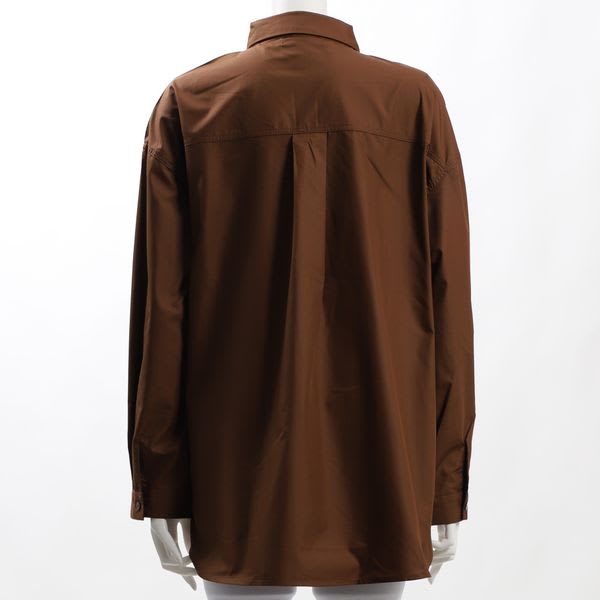 シンプルデザイン前開きシャツブラウス