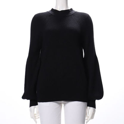 バックリボンデザインニット