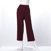 ふっくらダブルクロスストレートパンツ